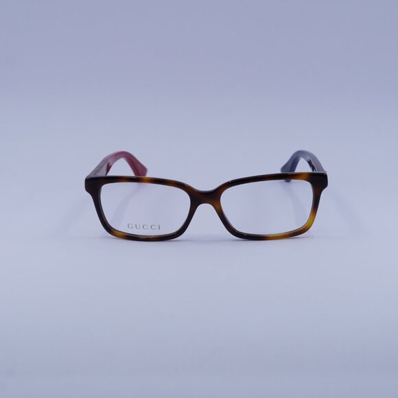 Gucci GG0168O 004 Eyeglasses Havana 53mm Rectangle Frame - Picture 2 of 10